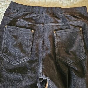 Lildy Corduroy Yoga Leggings Black Women's S - M Gifts for Her Layering